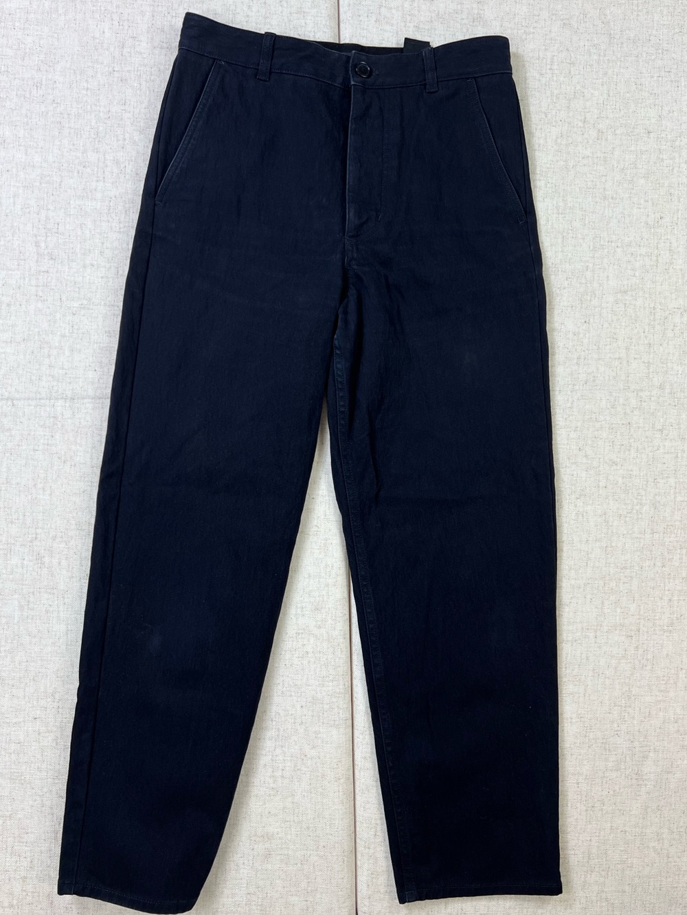 COS Black High-Waisted Crop Wide-Leg Trousers | Minimalist Scandi Tailored Sz 6